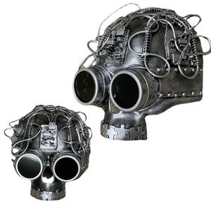 Silver Robotic Steampunk Skull full face Mask NWT!